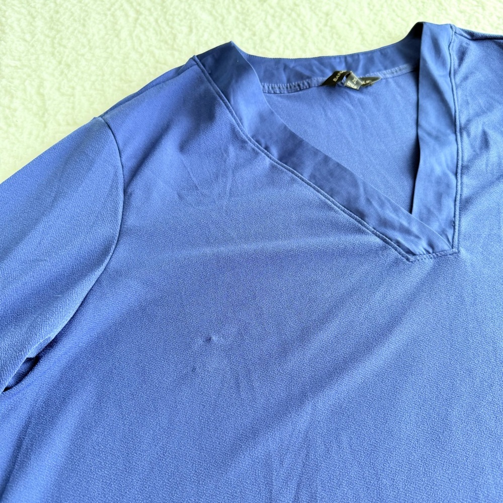 Banana Republic NWOT Women's V-Neck Blue 3/4 Sleeve Airy Blouse, Size XXL, XL, M - Picture 8 of 14